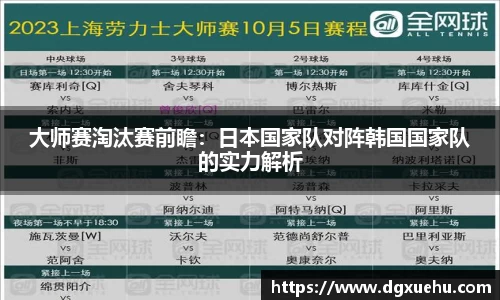 大师赛淘汰赛前瞻：日本国家队对阵韩国国家队的实力解析